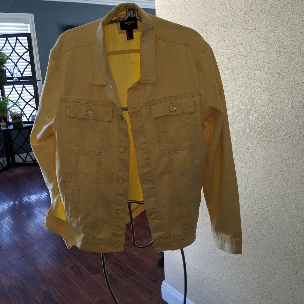 COPY - Denim men's yellow jacket